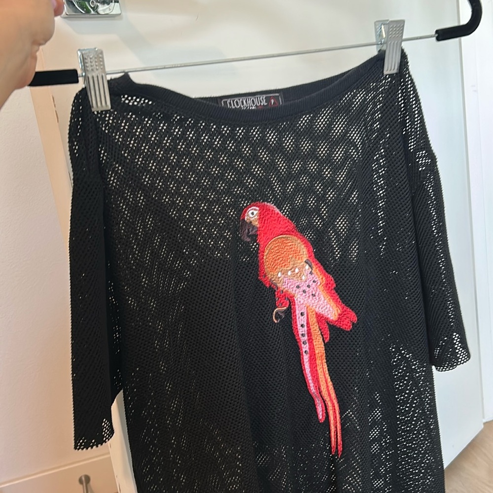 Embroidered netting black shirt from 🇧🇷 brand - Picture 2 of 5